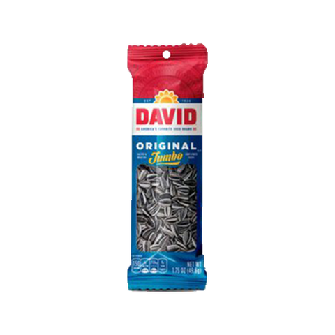 DAVID Original Salted and Roasted Jumbo Sunflower Seeds, 1.75 oz