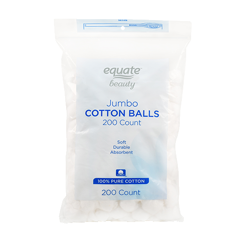 Equate Beauty Jumbo Cotton Balls, 200 ct Clutch Deliveries