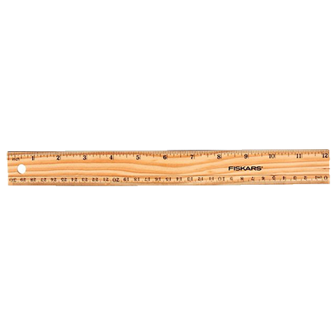 Fiskars 12 in. Wooden Ruler
