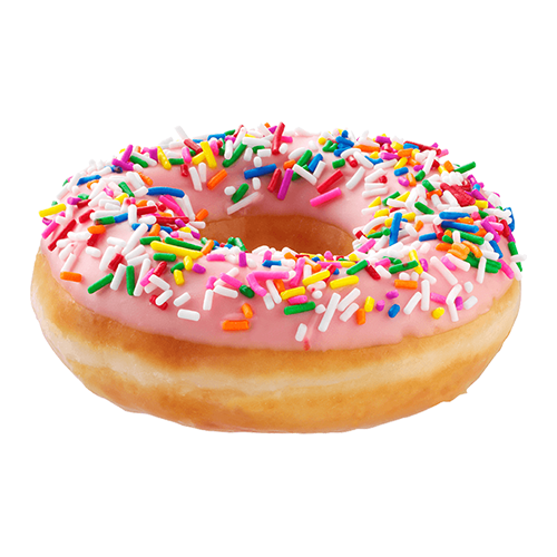 Glazed Strawberry Iced with Sprinkles Doughnut Clutch Deliveries