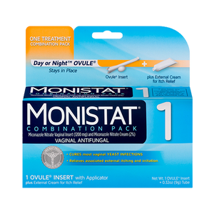 Monistat 1-Dose Yeast Infection Treatment, 1 Ovule Insert & External Itch Cream