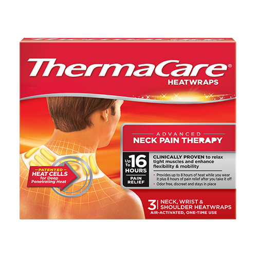ThermaCare Advanced Neck Pain Therapy, Shoulder Pain Relief Patches, Heat Wraps, 3 ct.