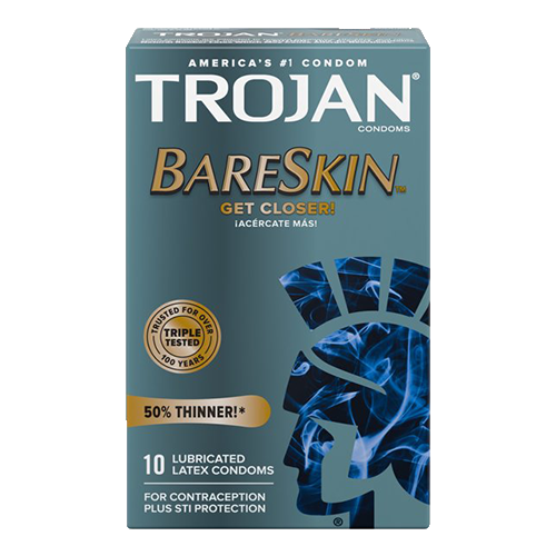 Trojan Bareskin Premium Thin Lubricated Condoms, 10 ct.