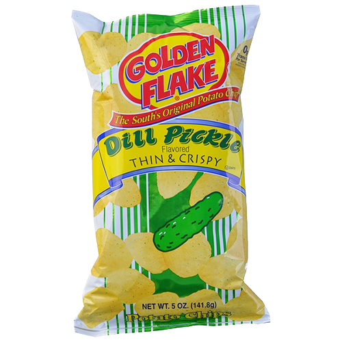 Golden Flake Dill Pickle Chips, 5 oz.