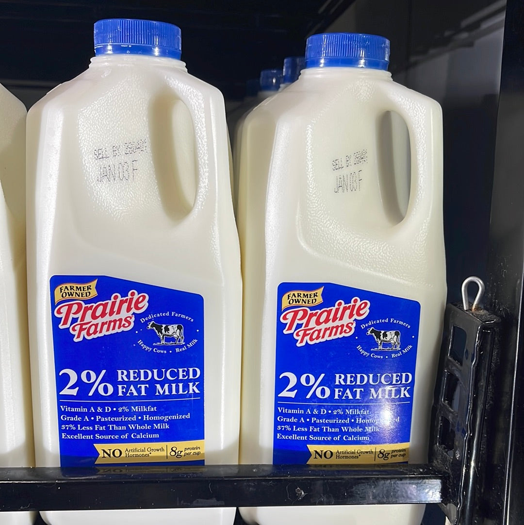 Prairie Farms Reduced Fat Milk, Half Gallon