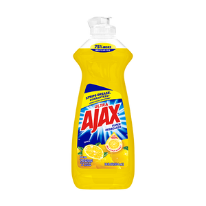 Ajax Ultra Triple Action Liquid Dish Soap, Lemon, 14 oz.