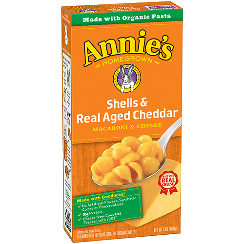 Annie's Shells & Aged Cheddar Macaroni and Cheese, Mac and Cheese, 6 oz