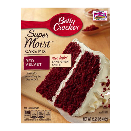 Betty Crocker Super Moist Red Velvet Cake Mix, 15.25 oz
