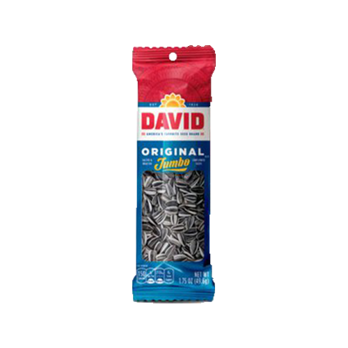 DAVID Original Salted and Roasted Jumbo Sunflower Seeds, 1.75 oz