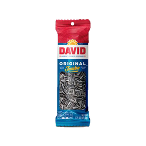 DAVID Original Salted and Roasted Jumbo Sunflower Seeds, 1.75 oz