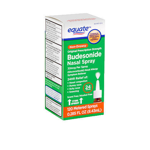 Equate Allergy Relief 24 hour Non-Drowsy Budesonide Nasal Spray 32 mcg, 120 sprays