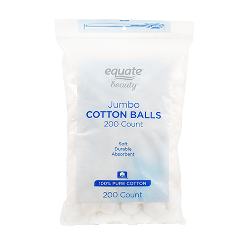 Equate Beauty Jumbo Cotton Balls, 200 ct