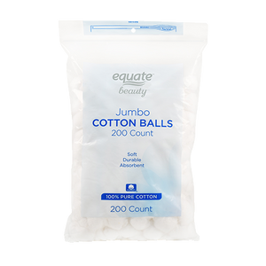 Equate Beauty Jumbo Cotton Balls, 200 ct