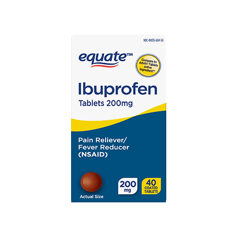 Equate Ibuprofen Tablets, 200 mg, 40 ct.