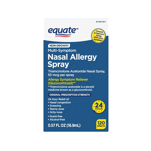Equate Triamcinolone Acetonide Nasal Allergy Spray, 55 mcg per spray, .57 oz
