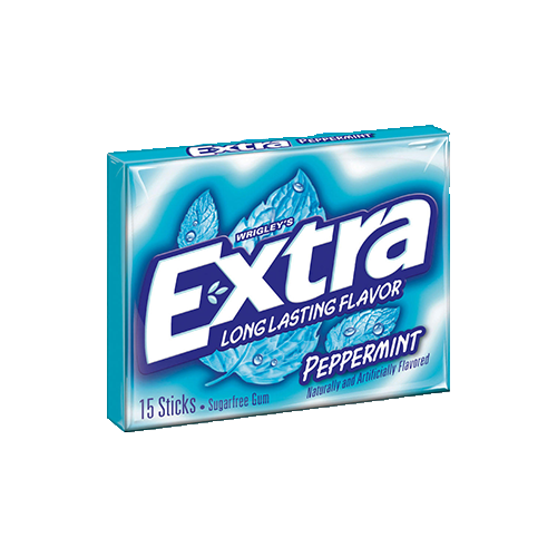 Extra Peppermint Sugar Free Chewing Gum, 15 ct.