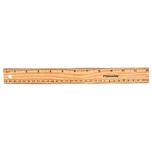 Fiskars 12 in. Wooden Ruler – Clutch Deliveries