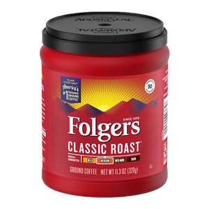 Folgers Classic Roast Ground Coffee, Medium Roast, 11.3-Ounce