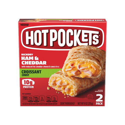 Hot Pockets Hickory Ham & Cheddar Croissant Crust Frozen Snacks 9 oz.