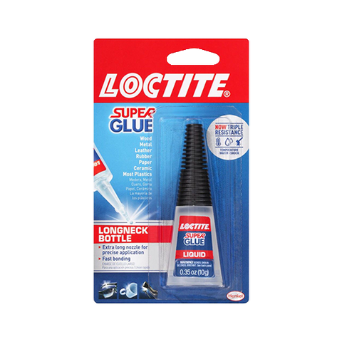 Loctite Super Glue Liquid Longneck Bottle, Clear .35 oz Bottle