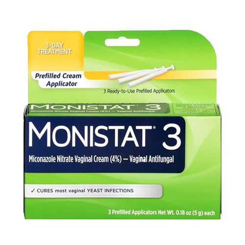 Monistat 3-Day Treatment Prefilled Vaginal Cream Applicator, .18 oz, 3 ct.