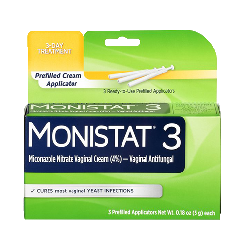 Monistat 3Day Treatment Prefilled Vaginal Cream Applicator, .18 oz, 3