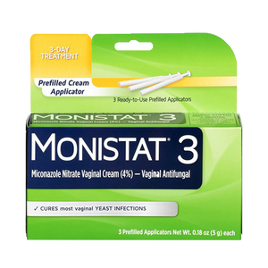 Monistat 3-Day Treatment Prefilled Vaginal Cream Applicator, .18 oz, 3 ct.