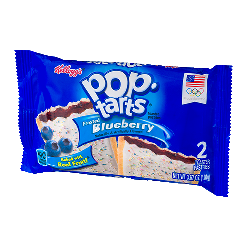 Pop-Tarts Frosted Blueberry Toaster Pastries, 2 count, 3.3 oz