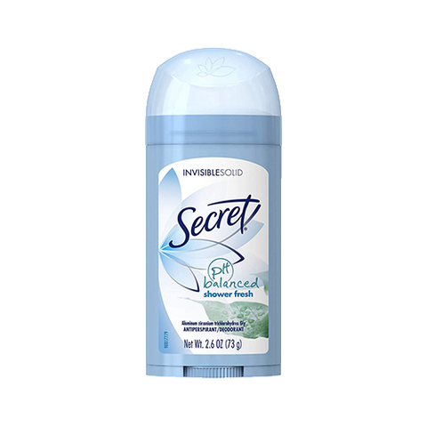 Secret Invisible Solid Antiperspirant Deodorant, Shower Fresh, 2.6 oz.