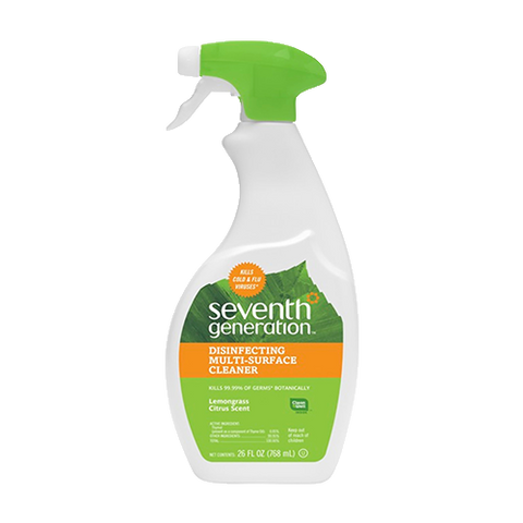 Seventh Generation Disinfecting Multi-Surface Cleaner Lemongrass Citrus Scent, 26 oz.