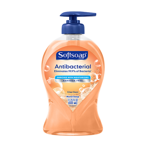 Softsoap Antibacterial Liquid Hand Soap Pump, Crisp Clean, 11.25 oz