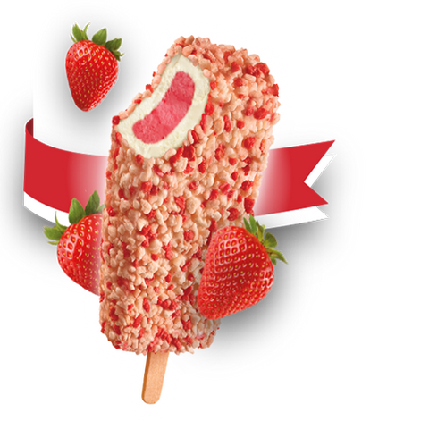 Strawberry Shortcake Ice Cream Bar 6 Pack