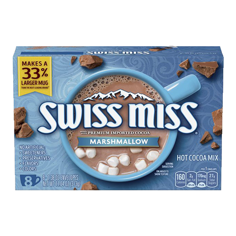 Swiss Miss Marshmallow Hot Cocoa Drink Mix, 11.04 Oz, 8 Count Box
