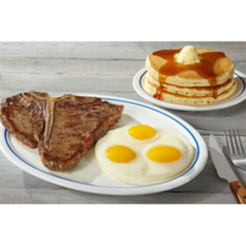 T-Bone Steak & Eggs Combo