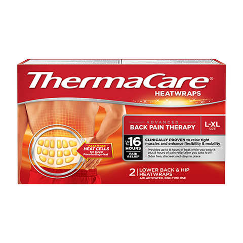 ThermaCare Advanced Back Pain Therapy, Hip Pain Relief Heat Wraps, 2 ct.