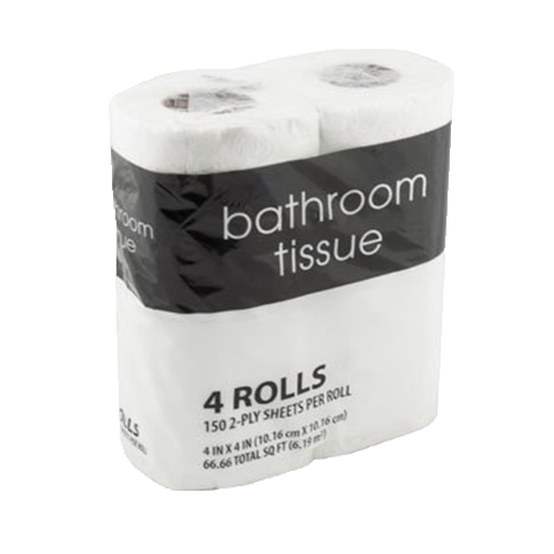 Toilet Paper, 2-Ply, 4 rolls