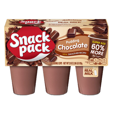 Snack Pack Chocolate Pudding Super Size, 5.5 oz, 4 count