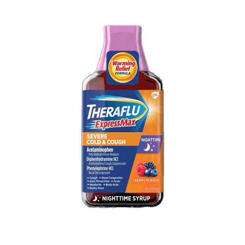 Theraflu Express Max Severe Cold & Flu, Night Time Syrup 8.3 fl oz