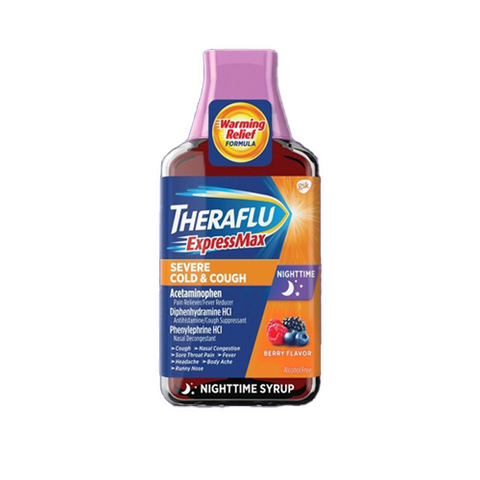 Theraflu Express Max Severe Cold & Flu, Night Time Syrup 8.3 fl oz